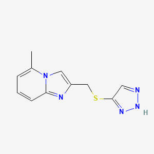 molecular formula C11H11N5S B7582900 5-methyl-2-(2H-triazol-4-ylsulfanylmethyl)imidazo[1,2-a]pyridine 