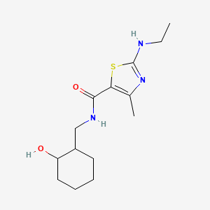 molecular formula C14H23N3O2S B7582903 2-(ethylamino)-N-[(2-hydroxycyclohexyl)methyl]-4-methyl-1,3-thiazole-5-carboxamide 