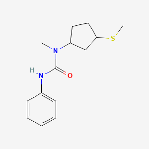 molecular formula C14H20N2OS B7582914 1-Methyl-1-(3-methylsulfanylcyclopentyl)-3-phenylurea 