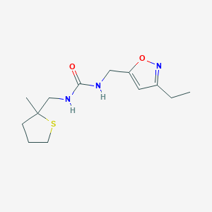 1-[(3-Ethyl-1,2-oxazol-5-yl)methyl]-3-[(2-methylthiolan-2-yl)methyl]urea