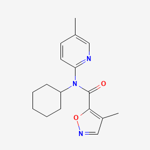 N-cyclohexyl-4-methyl-N-(5-methylpyridin-2-yl)-1,2-oxazole-5-carboxamide