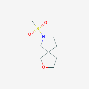 molecular formula C8H15NO3S B7583012 7-Methylsulfonyl-2-oxa-7-azaspiro[4.4]nonane 