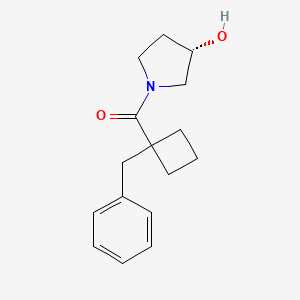 molecular formula C16H21NO2 B7583019 (1-benzylcyclobutyl)-[(3S)-3-hydroxypyrrolidin-1-yl]methanone 