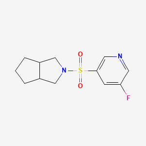 molecular formula C12H15FN2O2S B7583029 2-(5-fluoropyridin-3-yl)sulfonyl-3,3a,4,5,6,6a-hexahydro-1H-cyclopenta[c]pyrrole 
