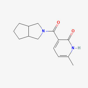 molecular formula C14H18N2O2 B7583062 3-(3,3a,4,5,6,6a-hexahydro-1H-cyclopenta[c]pyrrole-2-carbonyl)-6-methyl-1H-pyridin-2-one 