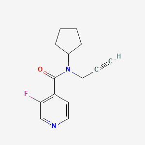 N-cyclopentyl-3-fluoro-N-prop-2-ynylpyridine-4-carboxamide