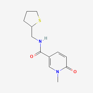 molecular formula C12H16N2O2S B7583112 1-methyl-6-oxo-N-(thiolan-2-ylmethyl)pyridine-3-carboxamide 