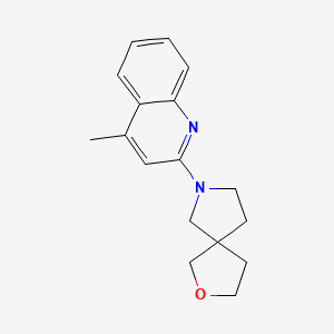 molecular formula C17H20N2O B7583132 7-(4-Methylquinolin-2-yl)-2-oxa-7-azaspiro[4.4]nonane 