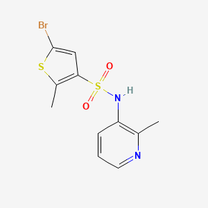 molecular formula C11H11BrN2O2S2 B7583186 5-bromo-2-methyl-N-(2-methylpyridin-3-yl)thiophene-3-sulfonamide 