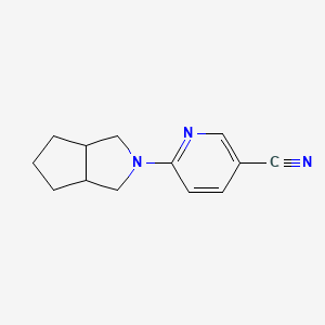 molecular formula C13H15N3 B7583195 6-(3,3a,4,5,6,6a-hexahydro-1H-cyclopenta[c]pyrrol-2-yl)pyridine-3-carbonitrile 