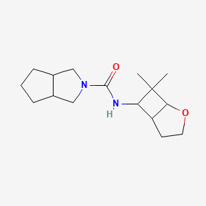 N-(7,7-dimethyl-2-oxabicyclo[3.2.0]heptan-6-yl)-3,3a,4,5,6,6a-hexahydro-1H-cyclopenta[c]pyrrole-2-carboxamide