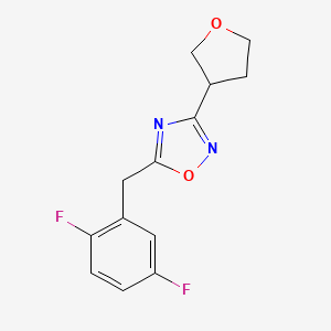 5-[(2,5-Difluorophenyl)methyl]-3-(oxolan-3-yl)-1,2,4-oxadiazole