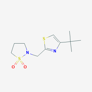 2-[(4-Tert-butyl-1,3-thiazol-2-yl)methyl]-1,2-thiazolidine 1,1-dioxide