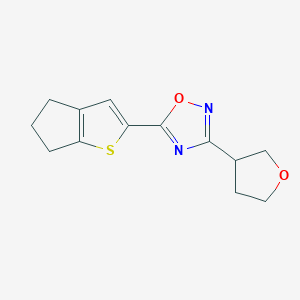 5-(5,6-dihydro-4H-cyclopenta[b]thiophen-2-yl)-3-(oxolan-3-yl)-1,2,4-oxadiazole