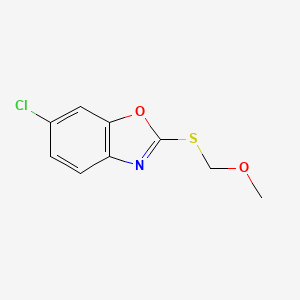 molecular formula C9H8ClNO2S B7583257 6-Chloro-2-(methoxymethylsulfanyl)-1,3-benzoxazole 