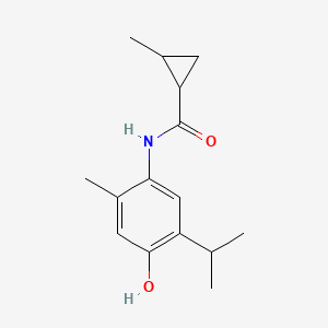 N-(4-hydroxy-2-methyl-5-propan-2-ylphenyl)-2-methylcyclopropane-1-carboxamide