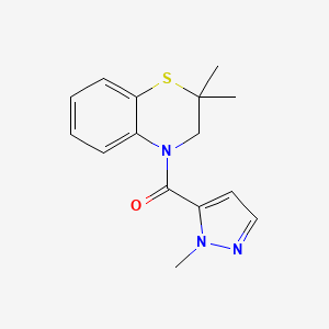 (2,2-dimethyl-3H-1,4-benzothiazin-4-yl)-(2-methylpyrazol-3-yl)methanone