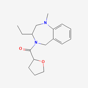 molecular formula C17H24N2O2 B7583317 (3-ethyl-1-methyl-3,5-dihydro-2H-1,4-benzodiazepin-4-yl)-(oxolan-2-yl)methanone 