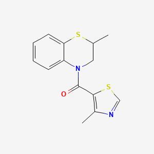 (2-Methyl-2,3-dihydro-1,4-benzothiazin-4-yl)-(4-methyl-1,3-thiazol-5-yl)methanone