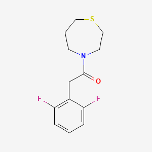 molecular formula C13H15F2NOS B7583339 2-(2,6-Difluorophenyl)-1-(1,4-thiazepan-4-yl)ethanone 