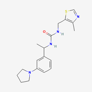 1-[(4-Methyl-1,3-thiazol-5-yl)methyl]-3-[1-(3-pyrrolidin-1-ylphenyl)ethyl]urea