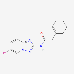 2-(cyclohexen-1-yl)-N-(6-fluoro-[1,2,4]triazolo[1,5-a]pyridin-2-yl)acetamide
