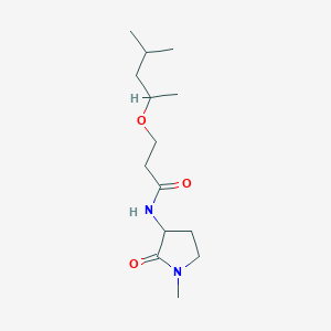N-(1-methyl-2-oxopyrrolidin-3-yl)-3-(4-methylpentan-2-yloxy)propanamide