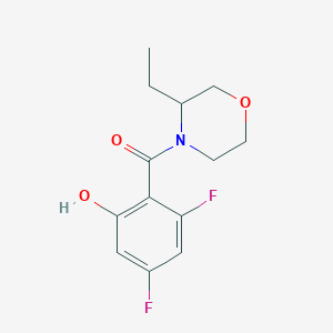 molecular formula C13H15F2NO3 B7583444 (2,4-Difluoro-6-hydroxyphenyl)-(3-ethylmorpholin-4-yl)methanone 