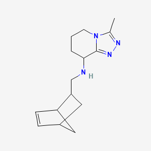 molecular formula C15H22N4 B7583510 N-(2-bicyclo[2.2.1]hept-5-enylmethyl)-3-methyl-5,6,7,8-tetrahydro-[1,2,4]triazolo[4,3-a]pyridin-8-amine 