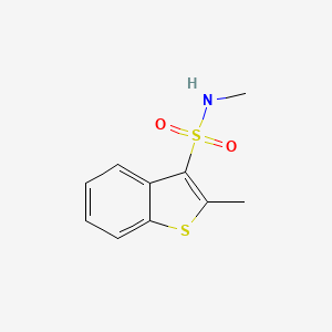 molecular formula C10H11NO2S2 B7583523 N,2-dimethyl-1-benzothiophene-3-sulfonamide 