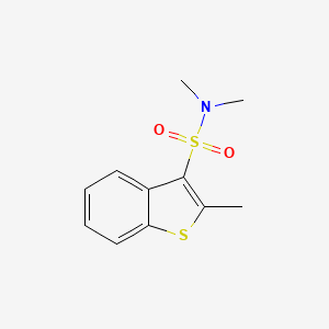 molecular formula C11H13NO2S2 B7583532 N,N,2-trimethyl-1-benzothiophene-3-sulfonamide 