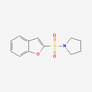 molecular formula C12H13NO3S B7583537 1-(1-Benzofuran-2-ylsulfonyl)pyrrolidine 