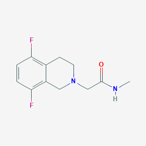 molecular formula C12H14F2N2O B7583542 2-(5,8-difluoro-3,4-dihydro-1H-isoquinolin-2-yl)-N-methylacetamide 