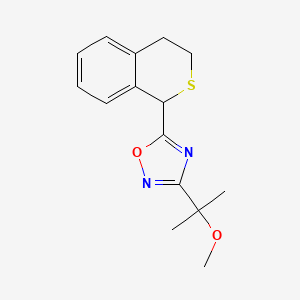 5-(3,4-dihydro-1H-isothiochromen-1-yl)-3-(2-methoxypropan-2-yl)-1,2,4-oxadiazole