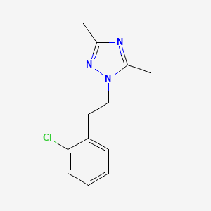 molecular formula C12H14ClN3 B7583549 1-[2-(2-Chlorophenyl)ethyl]-3,5-dimethyl-1,2,4-triazole 