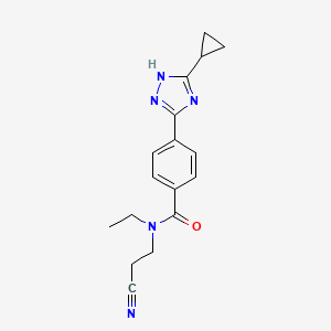 N-(2-cyanoethyl)-4-(5-cyclopropyl-1H-1,2,4-triazol-3-yl)-N-ethylbenzamide