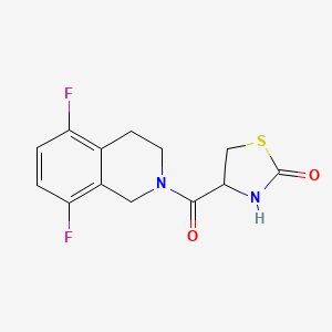 4-(5,8-difluoro-3,4-dihydro-1H-isoquinoline-2-carbonyl)-1,3-thiazolidin-2-one