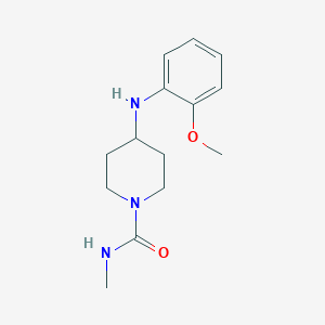 molecular formula C14H21N3O2 B7583573 4-(2-methoxyanilino)-N-methylpiperidine-1-carboxamide 