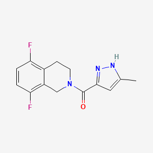 (5,8-difluoro-3,4-dihydro-1H-isoquinolin-2-yl)-(5-methyl-1H-pyrazol-3-yl)methanone