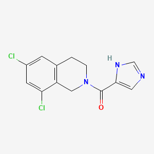 molecular formula C13H11Cl2N3O B7583611 (6,8-dichloro-3,4-dihydro-1H-isoquinolin-2-yl)-(1H-imidazol-5-yl)methanone 