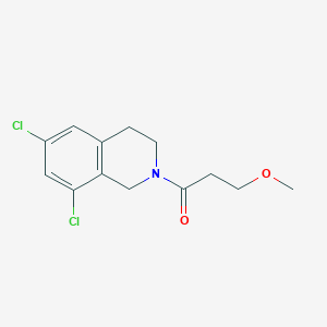 molecular formula C13H15Cl2NO2 B7583628 1-(6,8-dichloro-3,4-dihydro-1H-isoquinolin-2-yl)-3-methoxypropan-1-one 