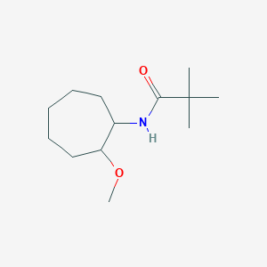 molecular formula C13H25NO2 B7583645 N-(2-methoxycycloheptyl)-2,2-dimethylpropanamide 