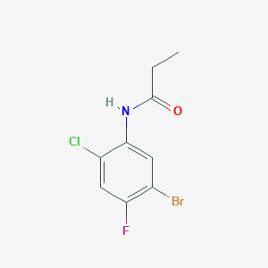 molecular formula C9H8BrClFNO B7583648 N-(5-bromo-2-chloro-4-fluorophenyl)propanamide 