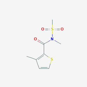 molecular formula C8H11NO3S2 B7583689 N,3-dimethyl-N-methylsulfonylthiophene-2-carboxamide 
