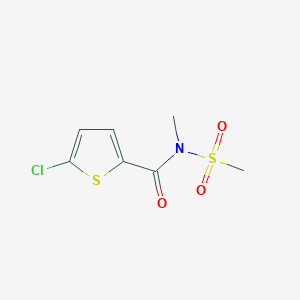 molecular formula C7H8ClNO3S2 B7583698 5-chloro-N-methyl-N-methylsulfonylthiophene-2-carboxamide 