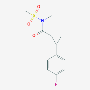 2-(4-fluorophenyl)-N-methyl-N-methylsulfonylcyclopropane-1-carboxamide