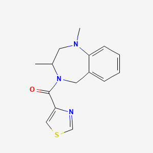 molecular formula C15H17N3OS B7583706 (1,3-dimethyl-3,5-dihydro-2H-1,4-benzodiazepin-4-yl)-(1,3-thiazol-4-yl)methanone 