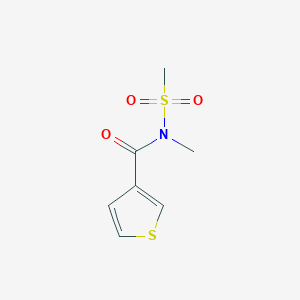 molecular formula C7H9NO3S2 B7583708 N-methyl-N-methylsulfonylthiophene-3-carboxamide 