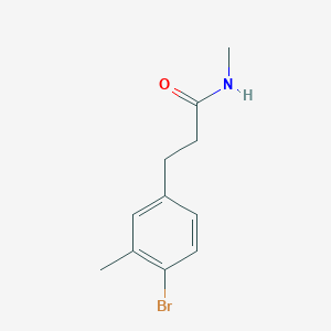 molecular formula C11H14BrNO B7583729 3-(4-bromo-3-methylphenyl)-N-methylpropanamide 