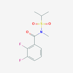 molecular formula C11H13F2NO3S B7583732 2,3-difluoro-N-methyl-N-propan-2-ylsulfonylbenzamide 